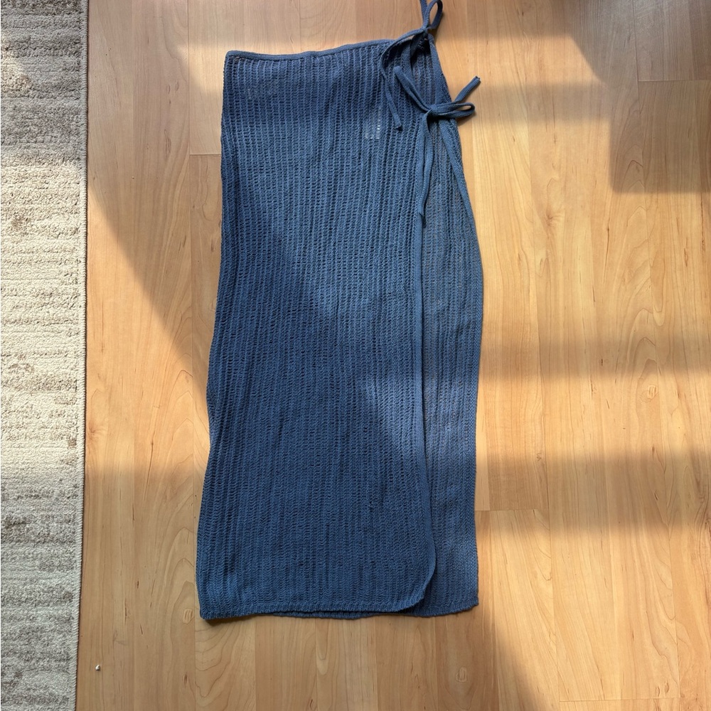 Aerie Navy Knit Maxi Skirt